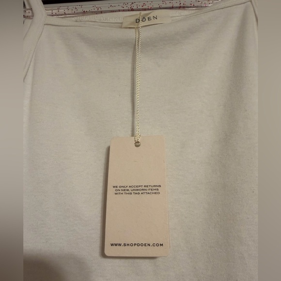 NWT DÔEN “Angie” Square Neck Tank in Salt / M - Picture 5 of 7